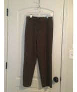 Talbots Petites Women&#39;s Dress Pants Slacks Stretch Size 6 Petite Brown - $941.05 MXN