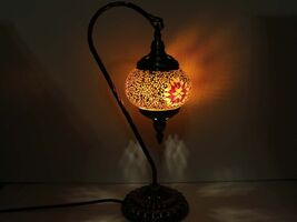 Antique-Inspired Hanging Swan Mosaic LED Table Lamp - ASL6 - $56.03