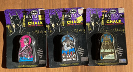 Batman Returns Chalk Set Of 3 Batman Catwoman Penguin NOS Sealed - £15.69 GBP