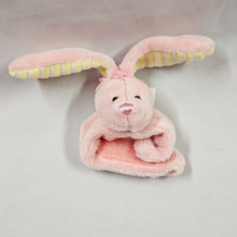 Vintage Baby Connection Stuffed Plush Pink Bunny Rabbit Baby Wrist Rattle Toy - £15.47 GBP
