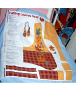 Vintage Dreamspinners Falling Leaves Vest Cut and Sew-XS to L - $22.50