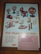 Vintage The Italian Collection The Holiday Shopper Print Magazine Advert... - $2.99