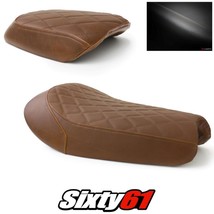 Triumph Street Scrambler Seat Covers 2017-2020 Vintage Brown Luimoto Leather - £231.39 GBP