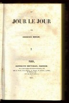 Au Jour le Jour 1844 Novel Frederic Soulie French Literature - £78.88 GBP
