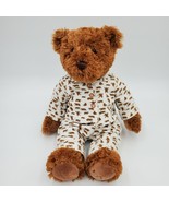 FAO Schwarz Teddy Bear in Flannel PJs Soft Plush Animal Toy 16&quot; long (11... - $17.78