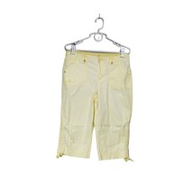 Gloria Vanderbilt Capris Womens Size 8 Cargo Yellow Stretch Waist 5 pock... - $15.90