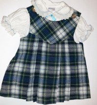 Good Lad Girls Size 3T Wool Plaid Dress w/White Shirt 2 Piece Vintage Set - $19.80