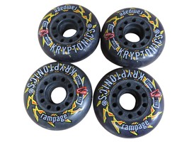 Kryptonics Rampage Wheels 72mm 78A Black Set of 4 - NEW - $11.83