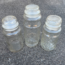 Planters Peanut Jars Clear Glass Lot of 3: 1980, 1981 (75th Anniversary)... - $31.01