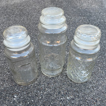 Planters Peanut Jars Clear Glass Lot of 3: 1980, 1981 (75th Anniversary)... - £24.69 GBP