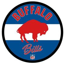 Buffalo Bills Football Vintage Logo Poster Metal Round 8x8in Sign Old New U - $34.67 CAD