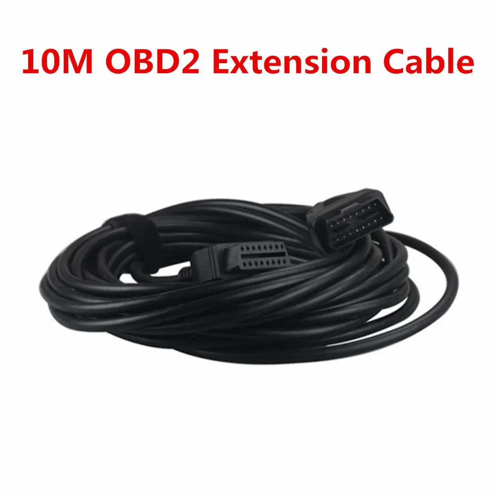 5/10 Meters OBD2 OBD II Car Extension Cable Connectors 16PIN Male To Female Conn - £92.75 GBP