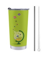 Mondxflaur Cartoon Funny Steel Thermal Mug Thermos with Straw for Coffee - $28.78 CAD