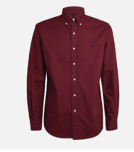 Lauren Ralph Lauren Mens oxford shirt burgundy wine shirt button size XXL - £47.06 GBP