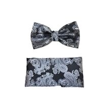 Men's Fancy Bow Tie/Hankie Set By J.Valintin Soft Microfiber Silky JVBT-... - $17.50