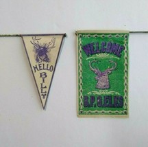 Hello Bill Antique Mini Flag Pins Lot Of (2)  B.P.O.E Elks Brother Billy Vintage - £14.82 GBP