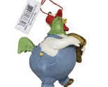 Midwest CBK Chicken Farmer with Feed Hand Painted Resin Christmas Ornament - $7.82