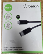 Belkin USB-C to USB A 3.1 Cable 3' (1m) - Black F2CU029BT1M-BLK - $9.46