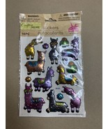 Crafters Square stickers 3D Llamas Foil Metallic 14 pc Sealed Read - $4.21