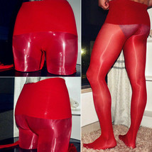 Seamless Men&#39;s Super Shiny Glossy Pantyhose Nylon Stocking Tights Penis Sheath - £7.24 GBP