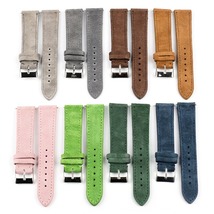 20mm Genuine Leather Watch Band Soft Plush Suede Strap(wb2) - £13.67 GBP
