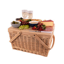 Avanti Pine Top Flora Pattern Lining Picnic Basket - 4Person - $2,584.35 MXN
