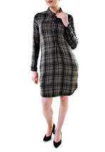 SUNDRY Womens Dress Flannel Long Sleeve Elegant Stylish Black Size S - £46.42 GBP