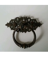 Antique Brass / Metal Gold Ornate Drop Ring Knob Drawer door pull - €13,81 EUR
