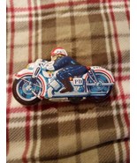 Vintage Tin Litho Friction Powered Motorcycle Police No. 51. Made in Japan. - $31.67 CAD
