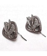 Bugs Bunny Pewter Silver Pierced  Earrings Cartoon Starline Warner Bros EUC - £8.92 GBP