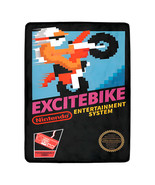 Excitebike NES Box Retro Video Game By Nintendo Fleece Blanket - $61.88 CAD+