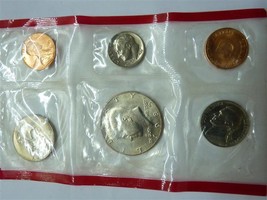 Lot Six American Coins from the 1980&#39;s incl Uncirculated Denver Treasury US Mint - £50.32 GBP