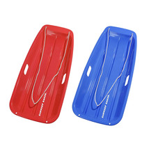 Downhill Sprinter Kids Plastic Toboggan Snow Sled, 1 Red, 1 Blue - $80.99