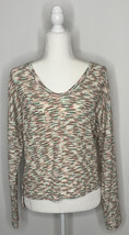 Code X Mode NWT Women’s v Neck Pullover Sweater Size XS Green Red Cream Knit L6 - £10.78 GBP