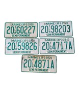 Maine Semi Permanent Trailer Expired Tag License Plate Lot Of 5 - $469.34 MXN