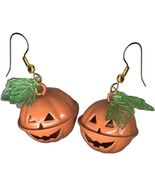 3-D JACK-O-LANTERN JINGLE BELLS Funky EARRINGS Halloween Pumpkin Novelty... - €5,82 EUR