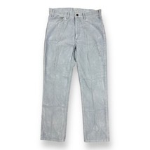 Vintage 80s Levi’s 519 Corduroy Pants Gray Sz 32x28.5 Straight Leg White... - $59.39