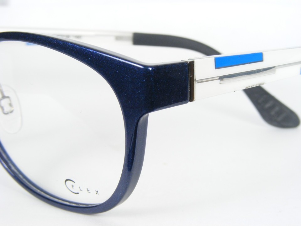 FLEX Mod 0035 003 GLITTER BLUE /WHITE EYEGLASSES GLASSES 52-18-140mm Germany Item image 5