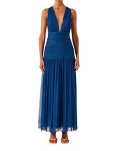 Shona Joy maya plunged tie back midi dress in STRONG BLUE - size A14/10 - £194.45 GBP