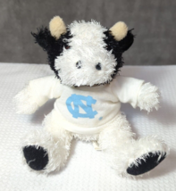 plush beanbag cow wearing UNC shirt University North Carolina  stuffed a... - £9.61 GBP