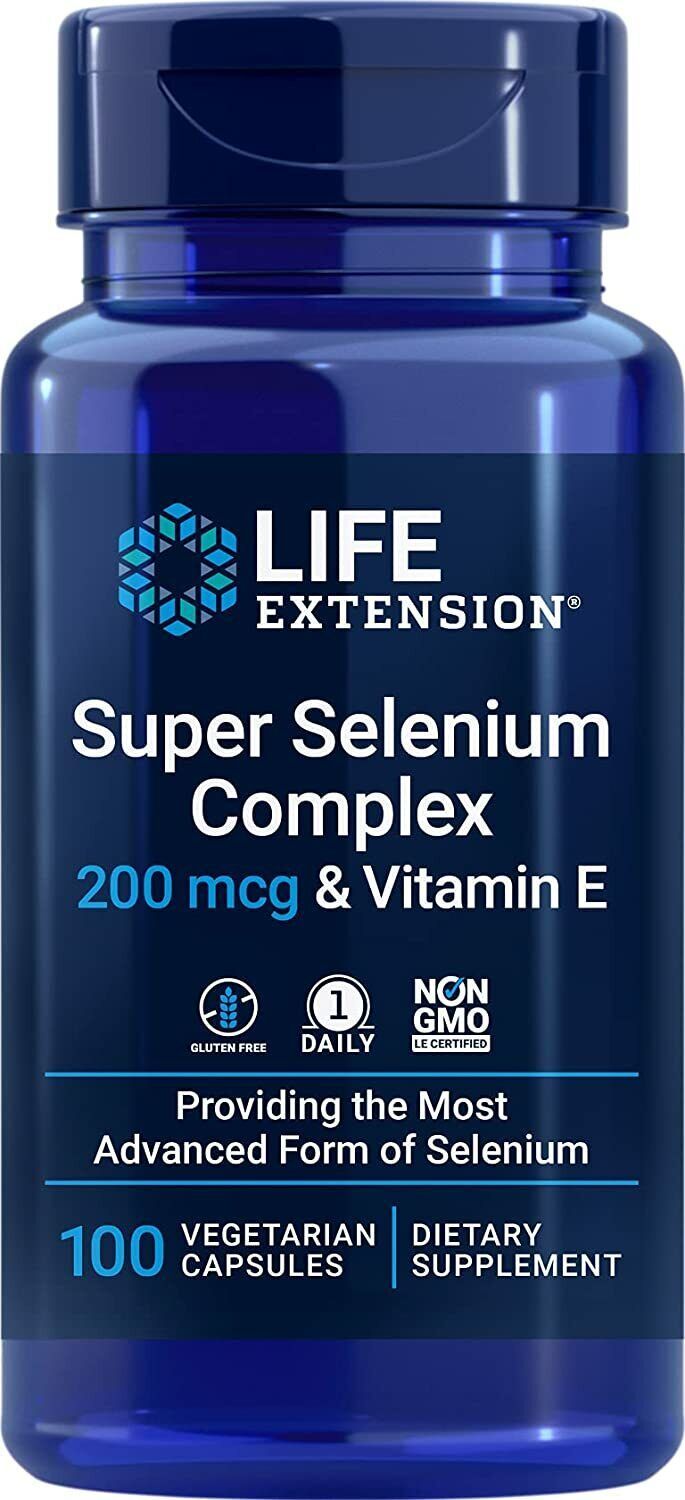 SUPER SELENIUM COMPLEX 200mcg & VITAMIN E 200 Capsule LIFE EXTENSION - $22.89