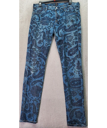 Citizen of Humanity Jeans Women&#39;s 31 Blue Paisley Flat Front Low Rise Sk... - £25.48 GBP