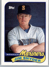 1989 Topps 44 Jim Snyder Team Card Seattle Mariners - £0.77 GBP