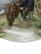 Royal Schwabap Holland 1984 Miniature Plate J.C. van Hunnik Dutch Fisher... - $14.82