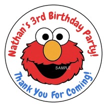 12 Elmo Personalized Birthday Party Stickers,Favors,labels,tags,Sesame Street - £9.53 GBP