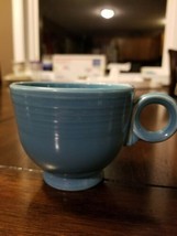 Fiestaware? Turquoise Ring Handle Coffee Mug unmarked Fiesta Blue Tom an... - $3.92
