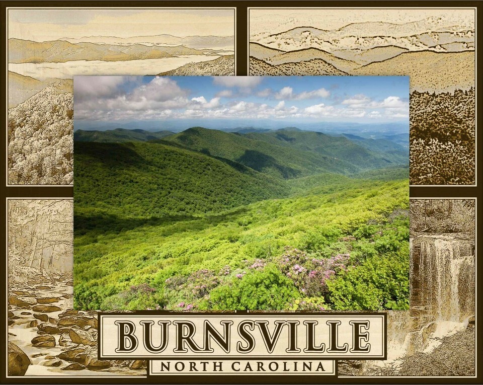 Burnsville North Carolina Laser Engraved Wood Picture Frame (5 x 7) - $30.99