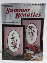 1993 Leisure Arts -  Summer Beauties Leaflet #2436 Cross Stitch Vintage - $7.92