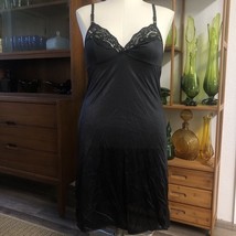 Vintage JC Penney Full Slip Dress Slip Nightgown Black Size 34 Union Mad... - $335.37 MXN