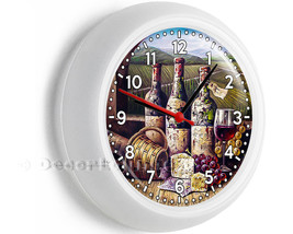 Tuscan vineyard rustic wine bottle grapes and cheese french baguette basket wall - £20.77 GBP